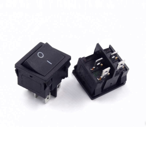 Przełącznik KCD5 15A 250V podwójny ON-OFF czarny 4 pin