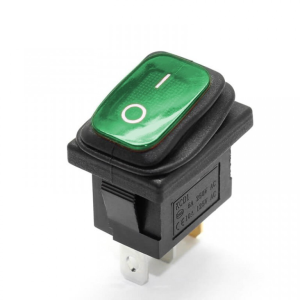 Przełącznik KCD1-101 8A 250V ON-OFF 3pin zielony IP65