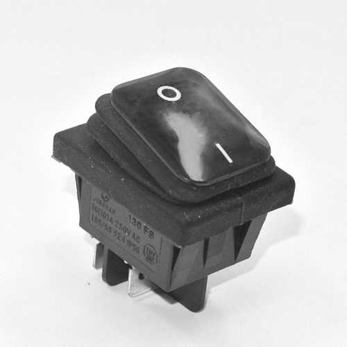 Przełącznik KCD4-B 16A 250V podwójny ON-OFF IP65 czarny