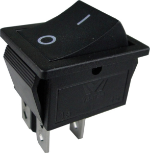 Przełącznik KCD4 chwilowy 15A/250V podwójny (ON)-OFF czarny