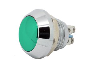 Przełącznik reset ON 2A 250V zielony PBWS-12B