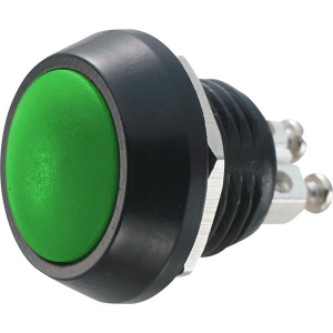 Przełącznik reset ON 2A 250V zielony PBWC-12B