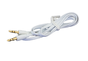 Kabel Jack 3.5 - Jack 3.5 1m płaski biały